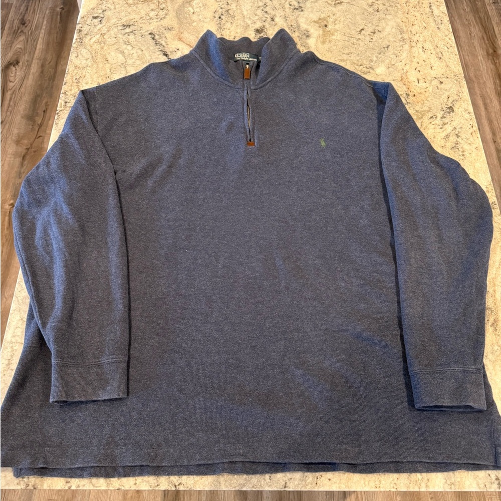 Ralph Lauren Navy Quarter-Zip Sweater
